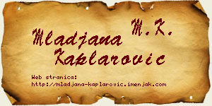 Mlađana Kaplarović vizit kartica